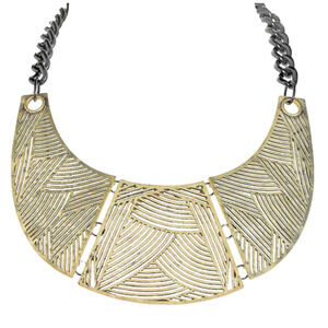 SPRING STREET METAL CUT OUT STATEMENT NECKLACE FASHION JEWELRY NEW
